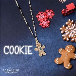 Park Lane COOKIE Pendant Necklace Gingerbread Man Christmas Holiday NWT